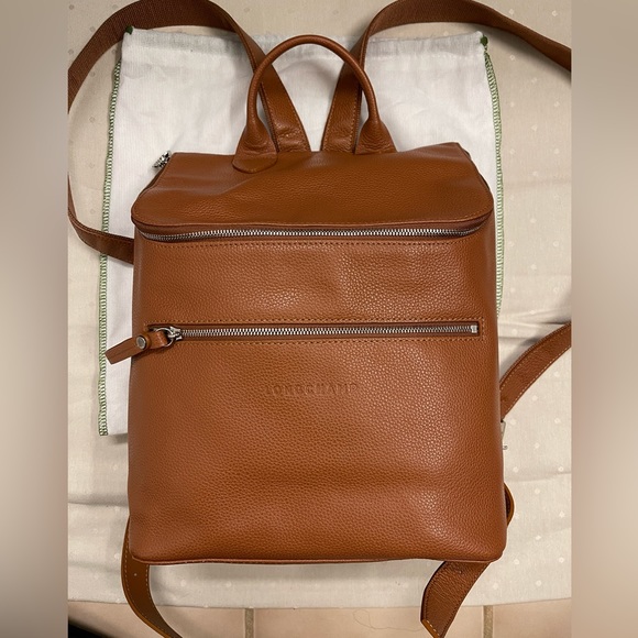 LONGCHAMP Leather Le Foulonné Backpack - Picture 7 of 10